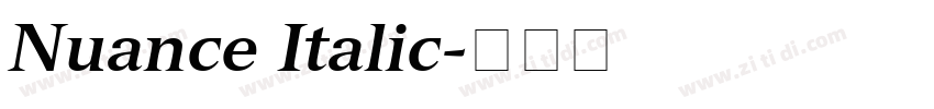 Nuance Italic字体转换